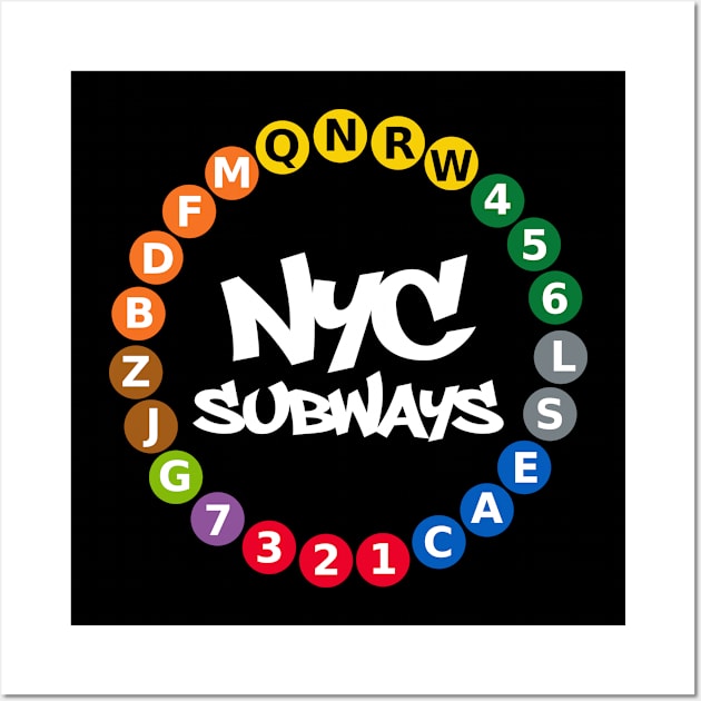 NYC Subways Wall Art by Gamers Gear